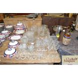 A quantity of various table glassware to include c