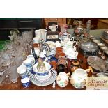 A quantity of various china and glassware to inclu