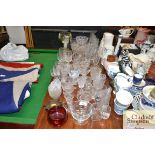 A collection of various antique and later glasswar