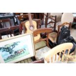 Four bar back dining chairs