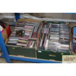 Two boxes of various CD's