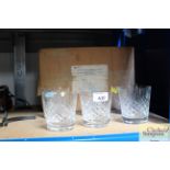 Six Watford crystal glass goblets
