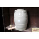 A stoneware spirit barrel