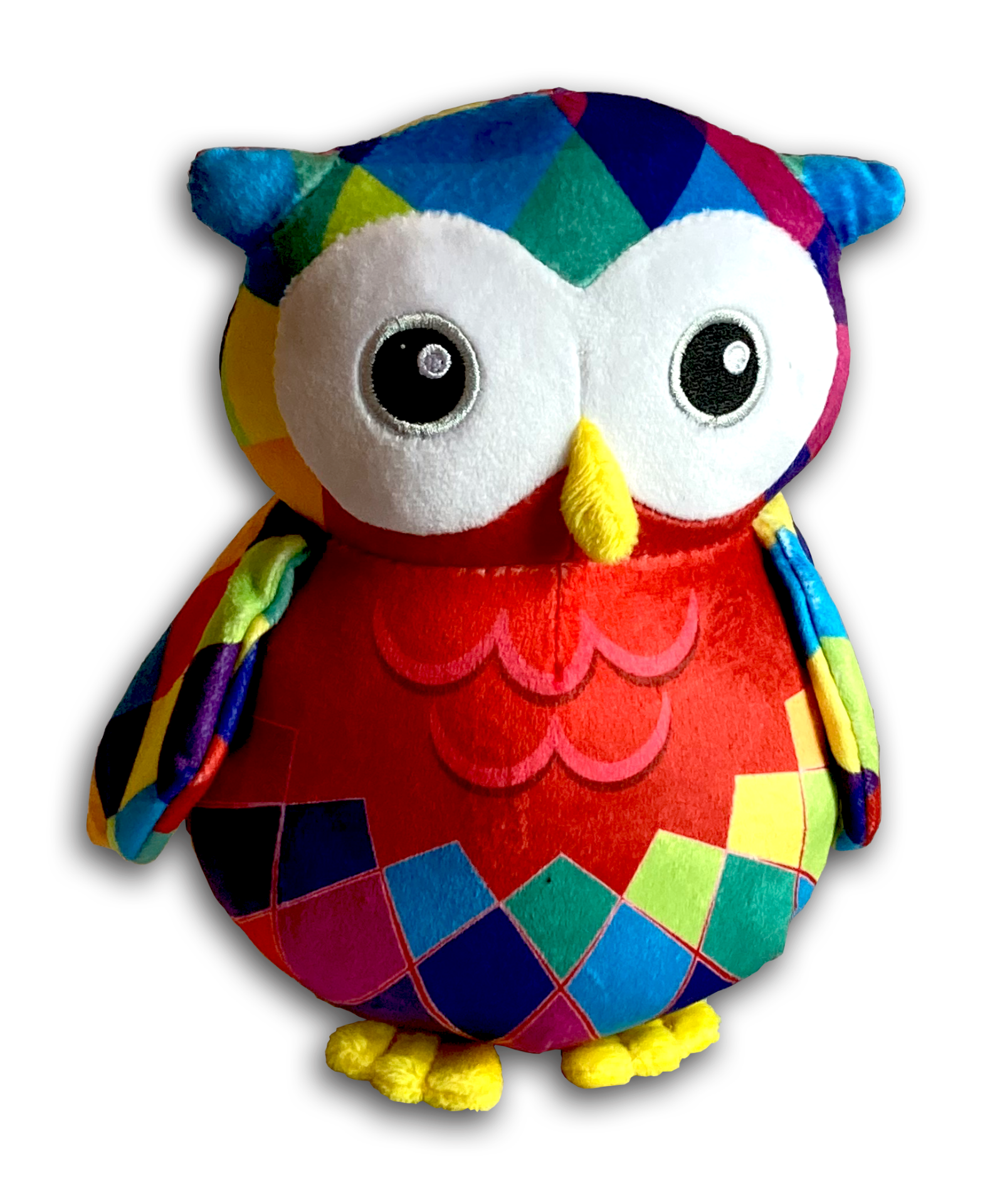 A small hoot plush merchandise from the Big Hoot Art Trail 2022.  All the small hoot plushe toys