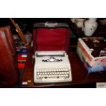 A vintage portable typewriter