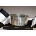 A Chester silver belt style bangle by Charles Horn