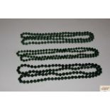 Three jade necklaces