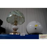 A Murano glass lamp together with another