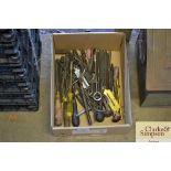 A box of small hand tools and files