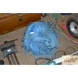 A bundle of blue rope