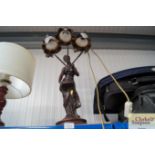 An Art Deco style figural lamp