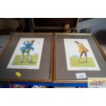 Two prints depicting golfers, the open and backspi