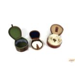 Two vintage collar boxes and contents, and a vinta