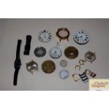 A collection pocket watch movements and watches to