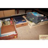 Five boxes of various books