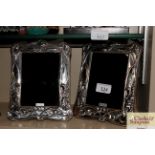 A pair of silver mounted Art Nouveau easel photogr