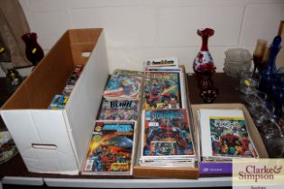 A quantity of various comics to include Storm Watch, Marvel Comics Presents Colossus, Seeker 3000, T