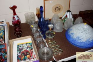 A quantity of glassware to include a Licquere set,