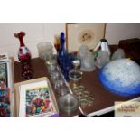 A quantity of glassware to include a Licquere set,