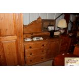 A Victorian stripped pine Lincolnshire dresser