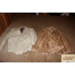 A faux lady's fur jacket; and one other lady's jac