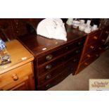 A 19th Century mahogany chest fitted four long dra