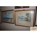 W McCrae Chisholm, watercolour studies depicting Scottish landscapes