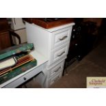 A pair of modern two drawer bedside chests