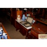 A 19th Century marble and tile back washstand