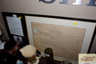 A Victorian officers commission scroll for George