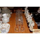 A quantity of various table glassware