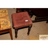 A Victorian rosewood stool
