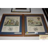 A pair of 19th Century French ballooning prints