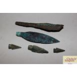 A collection of Ancient Greek arrowheads