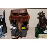 A pair of WW1 / 2 binoculars in leather case