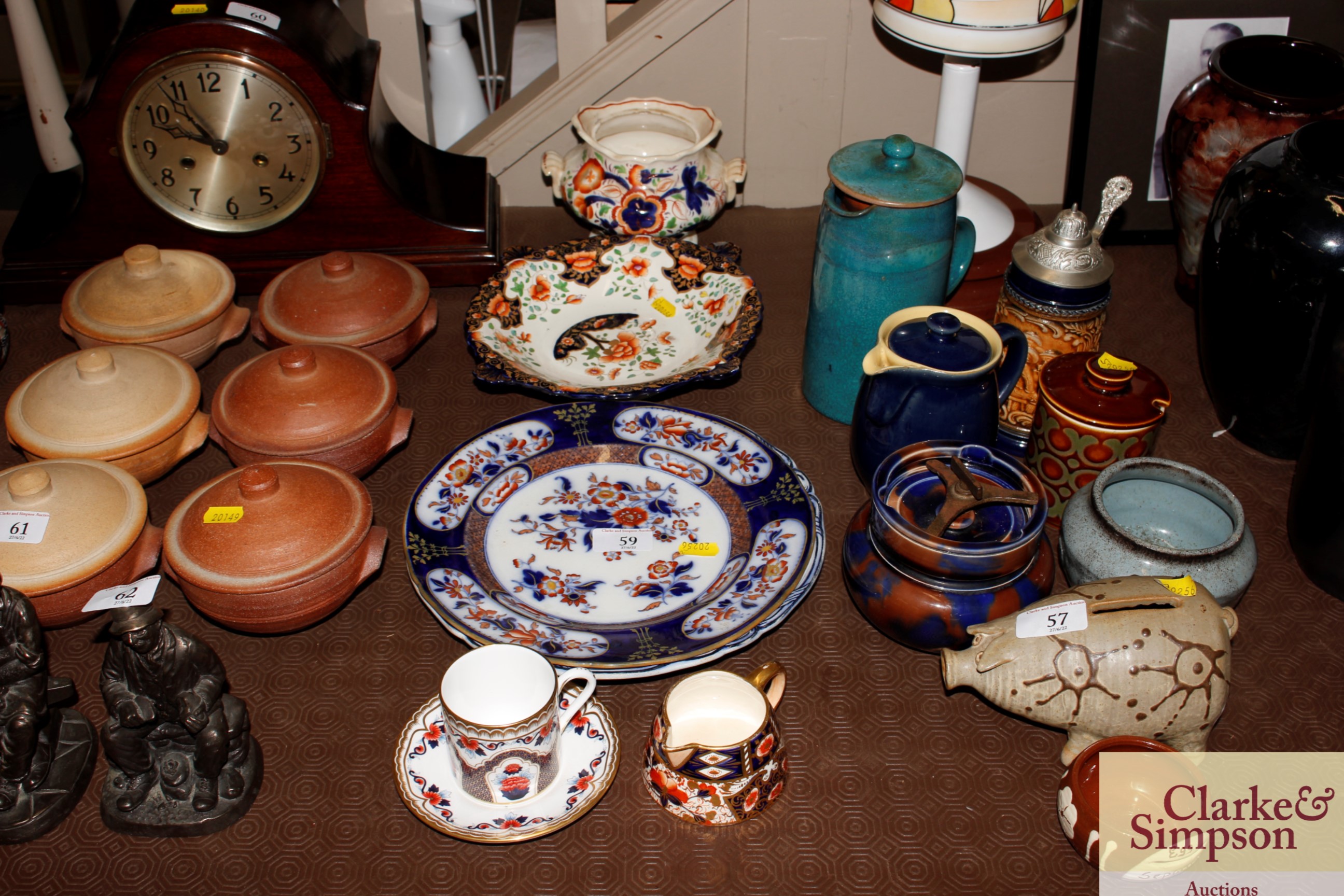 A quantity of Imari pattern plates etc.