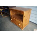 A pine TV stand