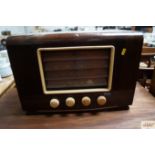 A vintage HMV radio