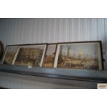 Four horse racing prints