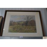 A limited edition print of a hunting scene