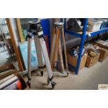 Two surveyors tripods