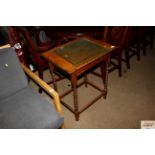 An oak barley twist occasional table