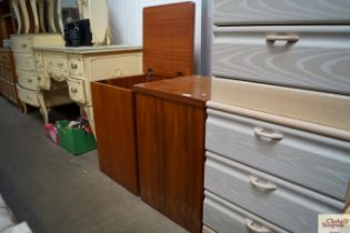 A pair Stagg storage units with lift up tops