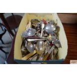 A box containing various cutlery