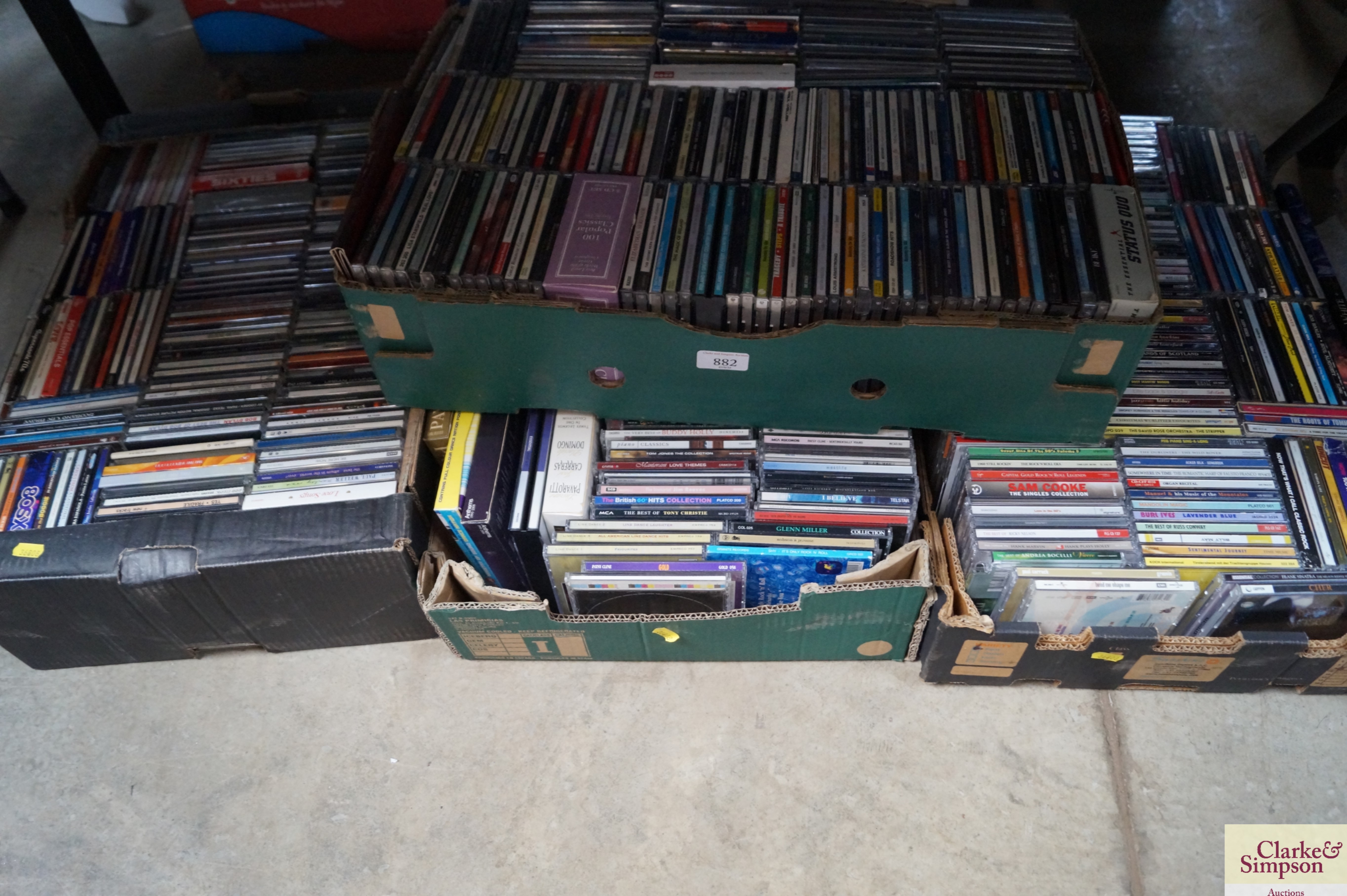 Four boxes of various CDs