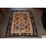 An approx. 5'3" x 3' Chobi Kelim rug