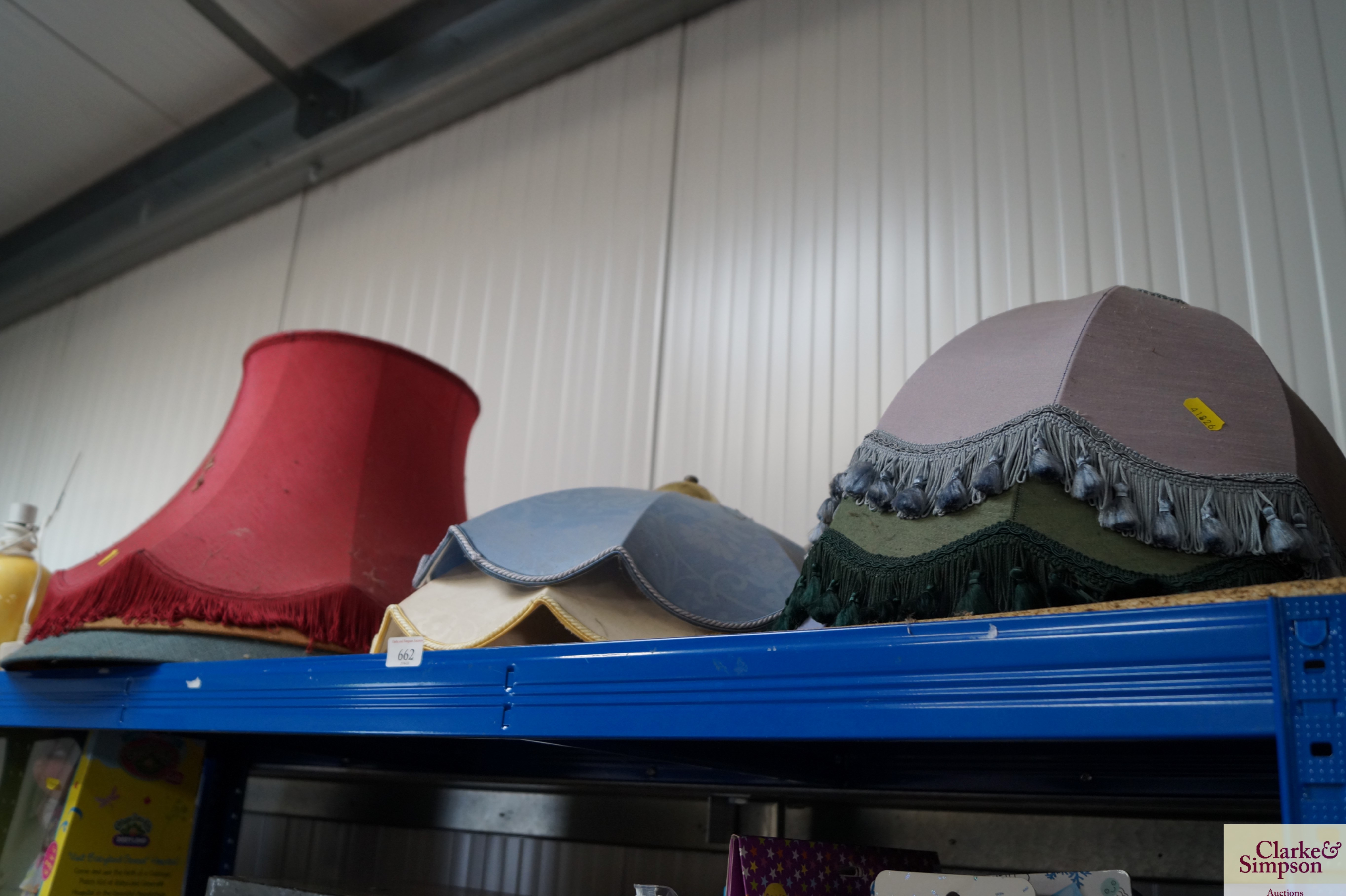 A quantity of lampshades