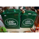 Two tins in the form of Land Rover petrol cans (21