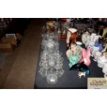 A quantity of various table glassware, dressing ta