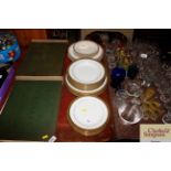 A quantity of Linton Gold dinnerware and Booth's d